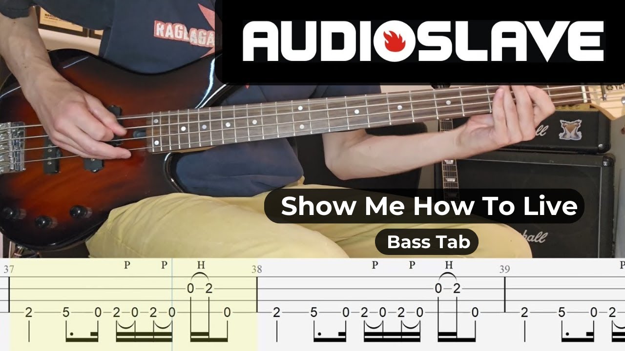 AUDIOSLAVE - Show Me How to Live - Bass Cover with Bass Tabs 