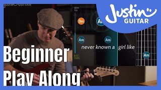 Beginner Play Along: A Girl Like You by Edwyn Collins, Minor Chord Workout Guitar Lesson Guitar-aoke