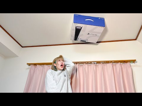 【PS5】プレステ5発売日に天井に貼り付けられてるドッキリww