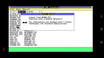 how to get incorrect dos error In windows 1.0 and 1.01 limbo pc emulator