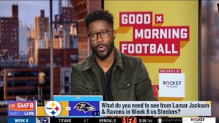 Nate Burleson goes crazy Pittsburgh Steelers vs Baltimore Ravens Week 8: L. Jackson vs Big Ben
