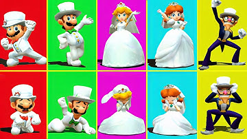 Mario Party The Top 100 - All Character Wedding Outfit Win/Lose Animation