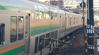 E233系3000番台・E231系1000番台宮ヤマU229編成+横コツK-42編成大船駅入線