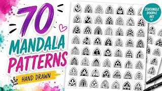 70 Easy Mandala Patterns for Beginners | Hand Drawn Mandala Elements