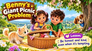 Benny’s Big Picnic Problem 🧺 | Kids Cartoon Adventure & Fun Story #kidsstories #animatedstory