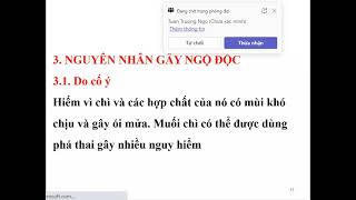 Download Lagu Độc chất học |  Bài  3 |  Độc Chất  Khí | chì Pb, thủy ngân Hg MP3