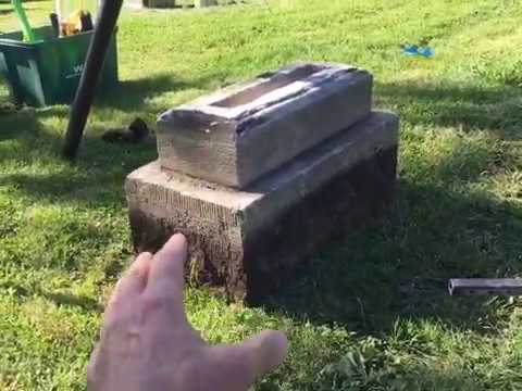 Resetting a marble headstone gravestone for CURTIS June 2019 part 1 - YouTube