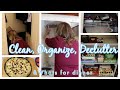 CLEAN WITH ME / DECLUTTER &amp; ORGANIZE WITH ME / EASY DINNER RECIPE / MILITARY HOUSING / SAHM