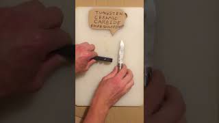 Tungsten, ceramic and carbide portable knife sharpener, for bushcraft, hiking and wild camping