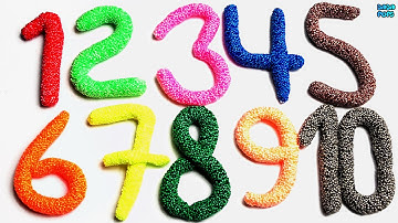 Learn To Count with Squishy Glitter Foam 1-10| Learn Numbers 1–10| Learn colors with  Play Foam