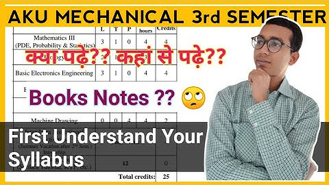 AKU Mechanical 3rd Semester Full Syllabus Discussion