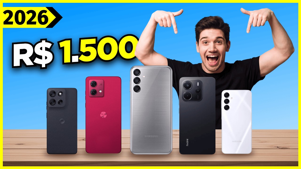 Os 5 Melhores Celulares Até R$ 1500 reais em 2026! - YouTube