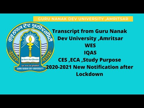 How to Get Transcript from Guru Nanak Dev University Amritsar ! WES ! IQAS ! CES ! 8727832882 ! GNDU