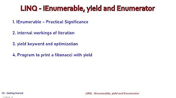 (C# Language) LINQ - IEnumerable, yield and Enumerator, Fibonacci | C# Getting Started