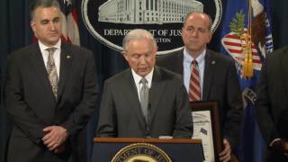 Attorney General Jeff Sessions awarded by the Sergeants Benevolent Association of New York City