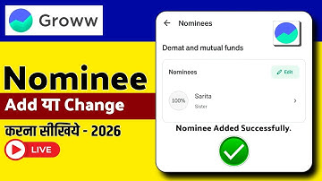 Groww app me nominee kaise change kare | how to change nominee in groww app