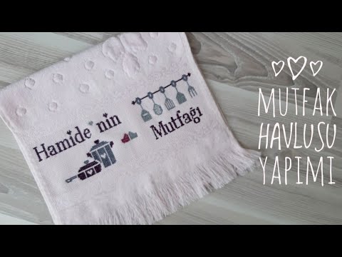 ETAMİN MUTFAK HAVLUSU YAPIMI~ TENCERE~TAVA İŞLEME  2/2 (KANAVİÇE İŞLEME)