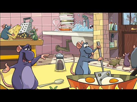 Happy Colour - Colour by Number. Disney Ratatouille 🐀🍲 - Remy & Other Rats Working In The Kitchen 🐁🍳