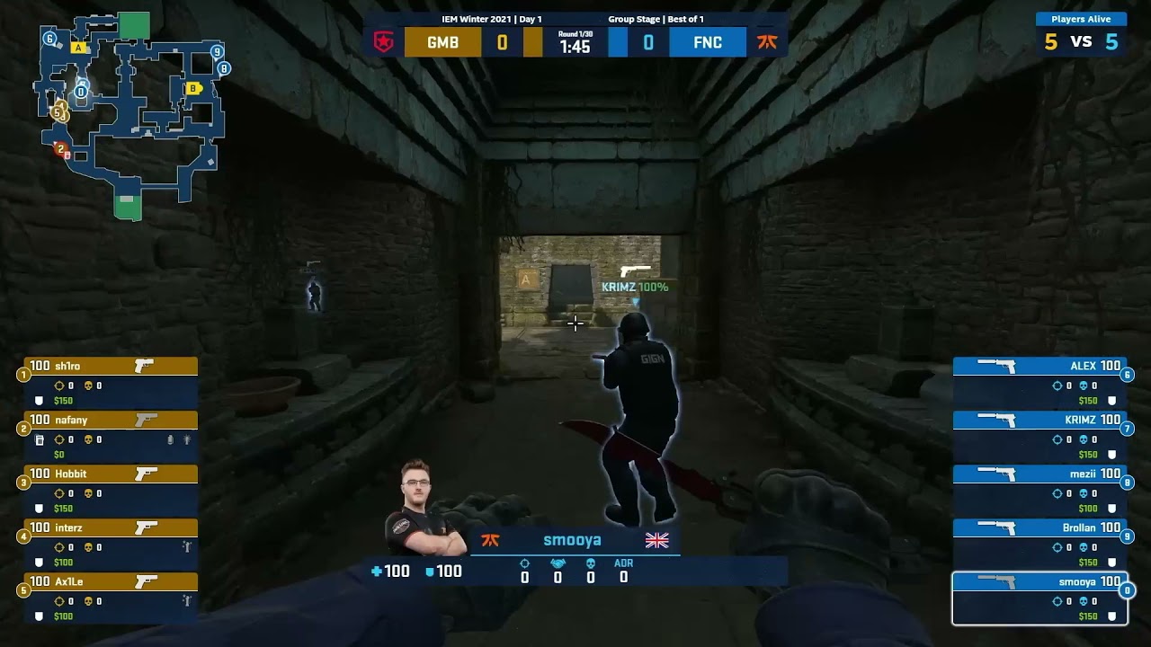 Alex with a perfect trigger discipline | Fnatic Vs Gambit | IEM Winter 2021