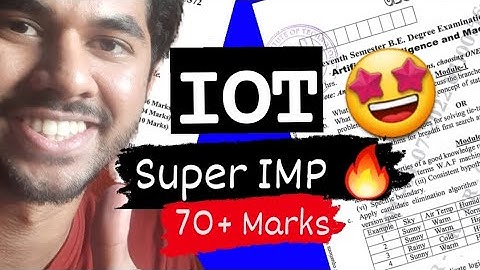 IOT 18CS81 SUPER IMPORTANT 🤩🔥 Internet of Things [BEST REVISION VIDEO💯] VTU 8th SEM CSE/ISE #vtu
