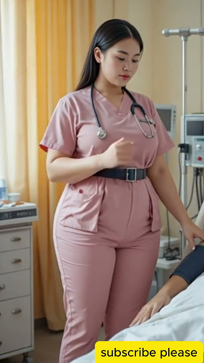 A white-skinned, BBW female doctor