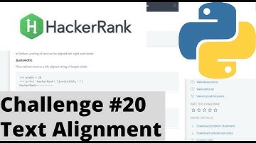 Hackerrank Python | Challenge #20 | Text Alignment | rjust, ljust and center