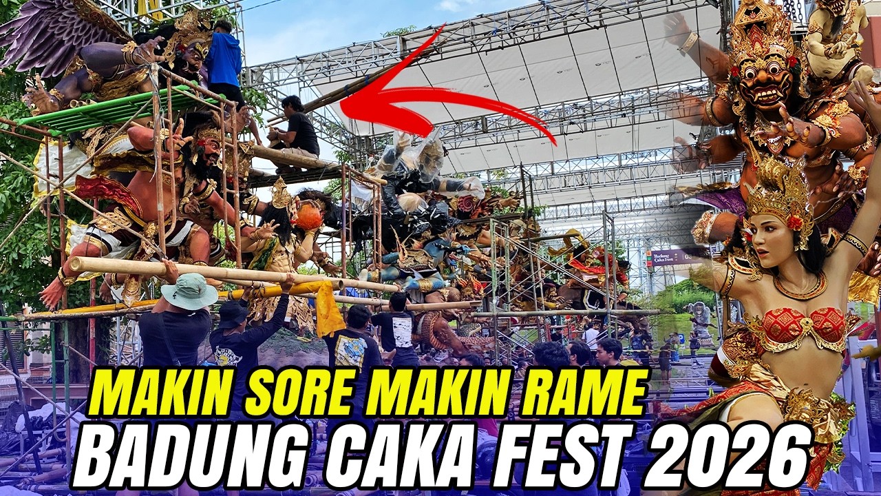 MAKIN SORE MAKIN RAME HAMPIR LENGKAP SEMUA OGOH OGOH DIPAJANG DENGAN MEGAH, BADUNG CAKA FEST 2026