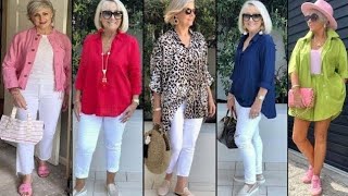 Fashion 2026/Natural Older women outfits over 50 60/Casual outfits ideas for ladies 