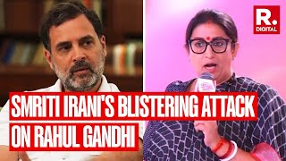 WATCH: Smriti Irani Takes A Jibe At Rahul Gandhi And Congress