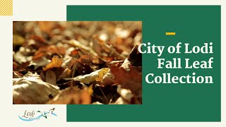 City of Lodi, WI Fall Leaf Collection Reminders