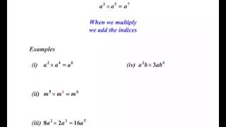 Year 9 and 10 - Multiplication with Powers (Indices)