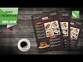 How to create Bistro Food Menu flyer Template | CorelDraw