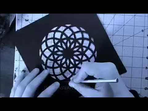 Abstract Fibonacci "Clocks" Design cut out by hand.