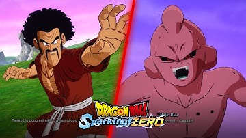 Mr Satan vs Kid Buu Interactions and Combat - Dragon Ball Sparking Zero