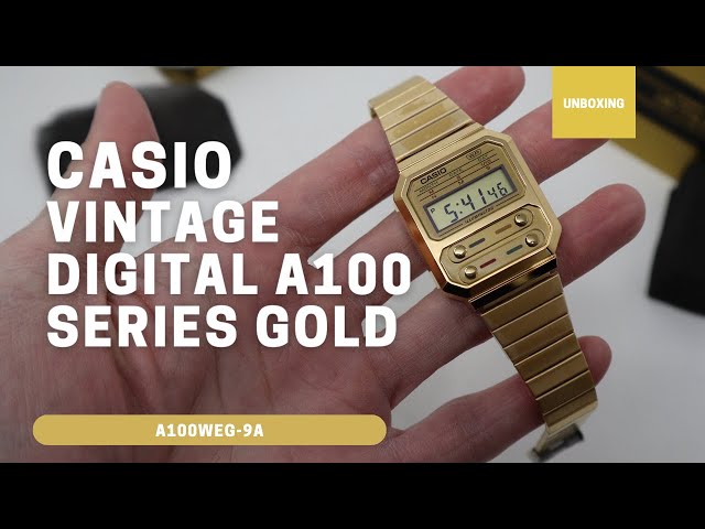 Unboxing Casio Vintage Digital A100 Series Gold A100Weg-9A - Youtube