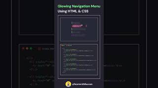 Glowing Neon Navigation Menu Using HTML CSS | Cool Navigation Menu | CodeMinds