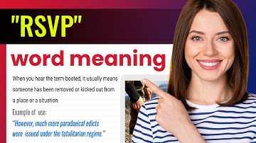 RSVP Meaning in English 📩: Origins & Usage Explained!