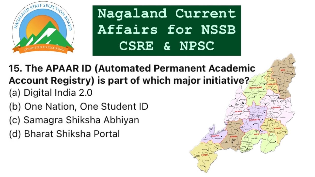 NSSB CSRE & NPSC 2025 | Top 30 Expected Current Affairs Questions from Nagaland