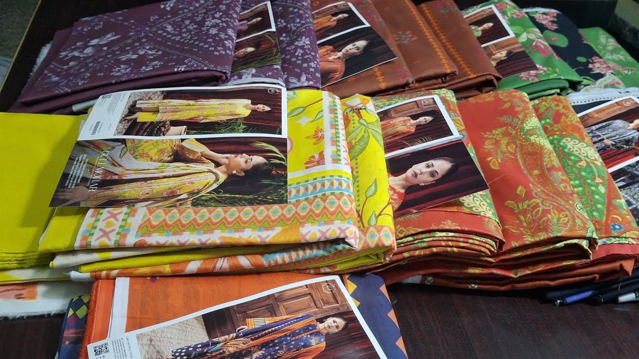 GOLMOHAR🤎BY GULJEE🧡DIGITAL PRINTED THREE PIECE WITH VOIL DUPATTA 