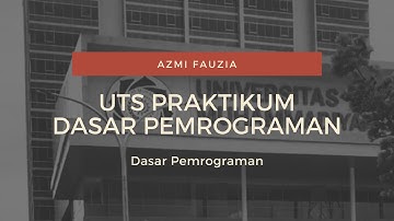 UTS Praktik Dasar Pemrograman | Program Tiket Pesawat | Azmi Fauzia