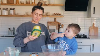 baking with my two year old, hudson :)