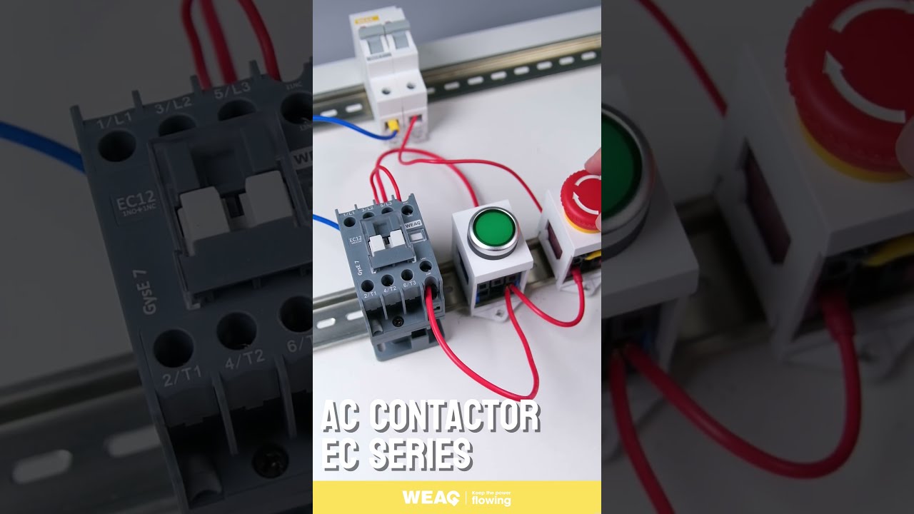 AC Contactor Control Green Button Activation And Emergency Stop Feature LC1D09