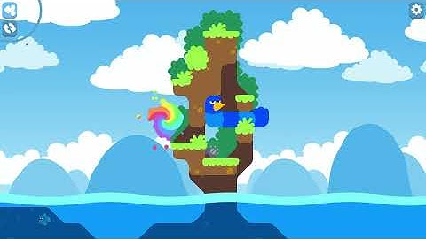 Snakebird -  level 6 walkthrough and gameplay