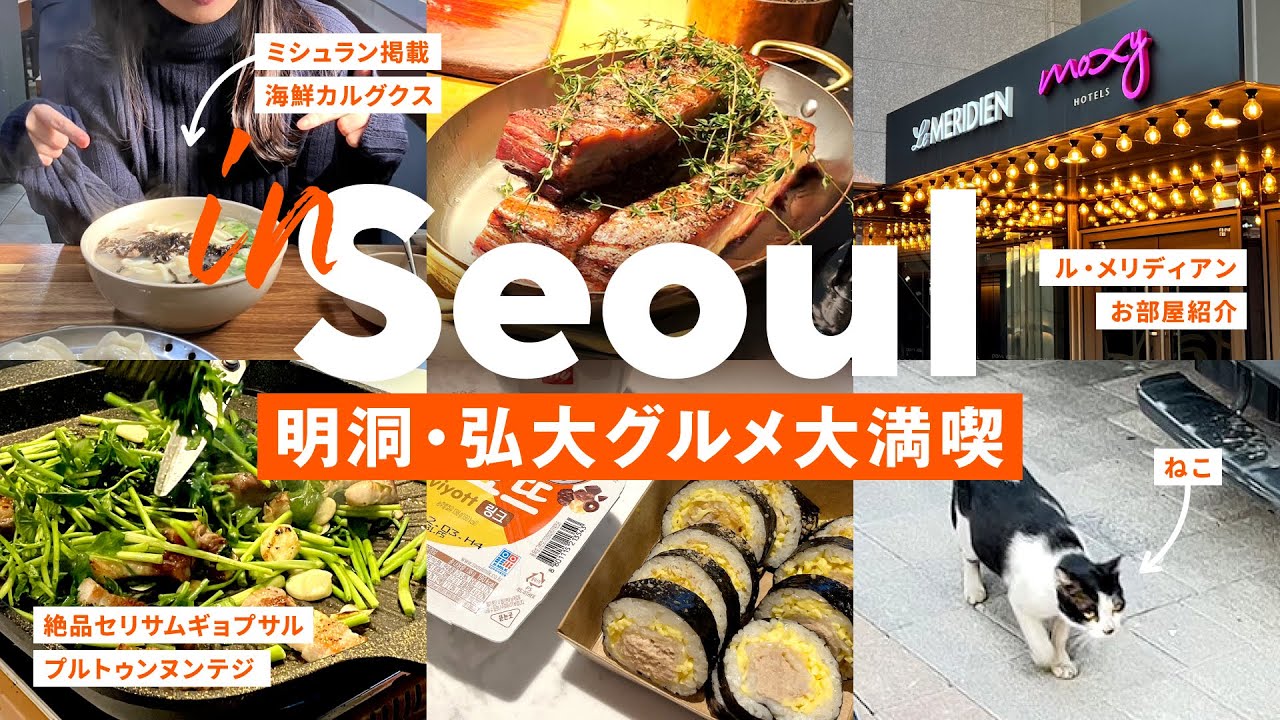 ［ 明洞｜弘大 ］食べに行くソウル！2泊3日の楽しみ方｜セリサムギョプサル｜プルトゥンヌンテジ｜ル・メリディアンソウル｜チャニャンチッ｜海鮮カルグクス｜現代ソウル｜明洞｜弘大｜