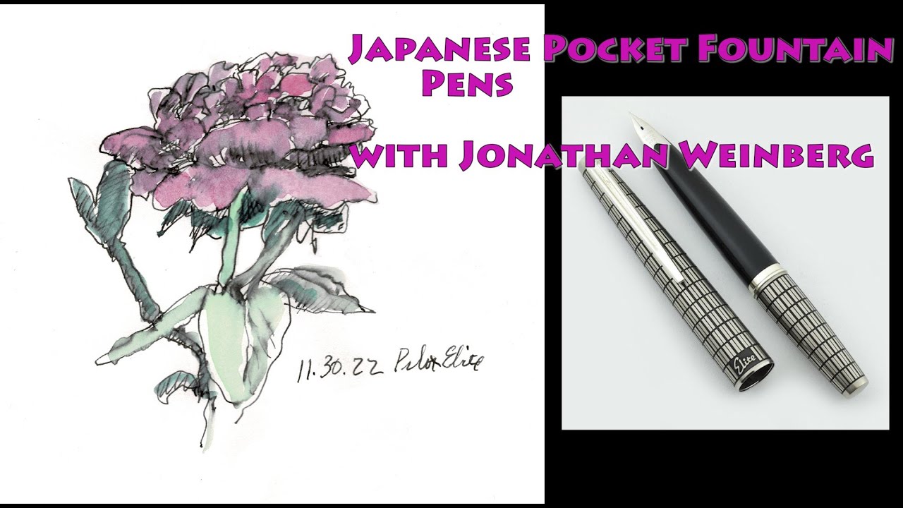 Drawing with Fountain Pens Japanese Pocket Fountain Pens YouTube