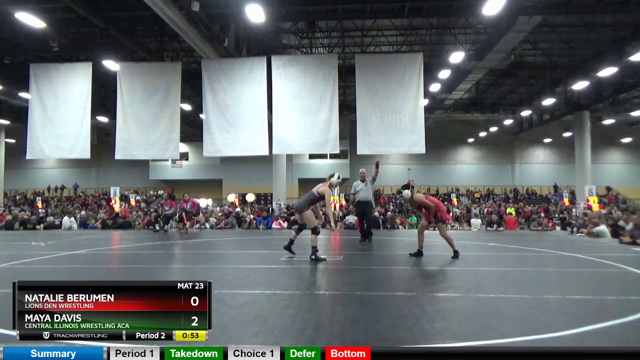 Girls High School  109-119 Natalie Berumen Lions Den Wrestling Vs Maya Davis Central Illinois Wres