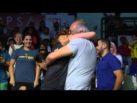 لحظات فوز نور الشربيني ببطولة العالم بماليزيا