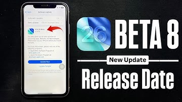 iOS 26 BETA 8 New Update Release Date - Whats New