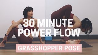 30-Min Intermediate/Advanced Yoga Flow - Grasshopper Pose (Hip Opener)