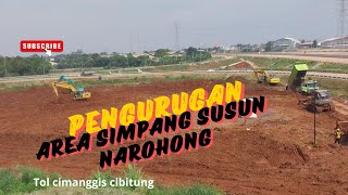 Pengurugan area simpang susun naroggong hampir beres